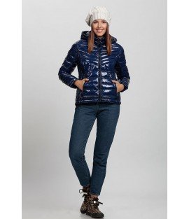 Bright Navy Blue Coat with Hat - Winter Collection