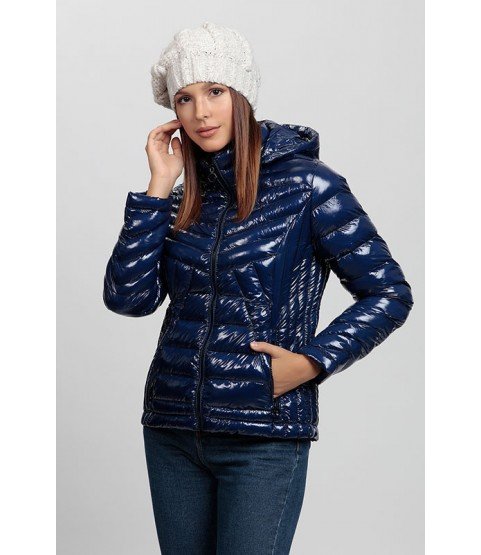 Bright Navy Blue Coat with Hat - Winter Collection