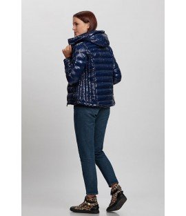 Bright Navy Blue Coat with Hat - Winter Collection