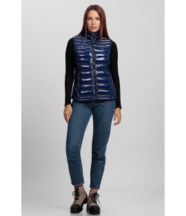 Straight Stitched Bright Navy Blue Vest - Winter Collection