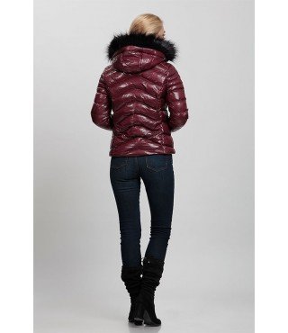 Bordeaux Coat with Fur Hat - Winter Collection