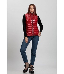 Straight Stitched Bright Red Vest - Winter Collection