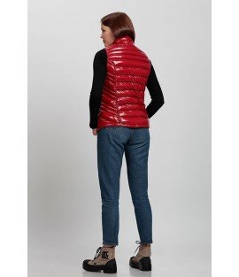 Straight Stitched Bright Red Vest - Winter Collection